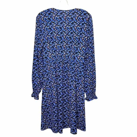 Cabi The Ten Dress blue floral long sleeve dress - Picture 5 of 10